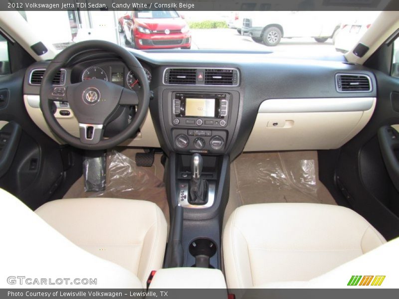 Candy White / Cornsilk Beige 2012 Volkswagen Jetta TDI Sedan