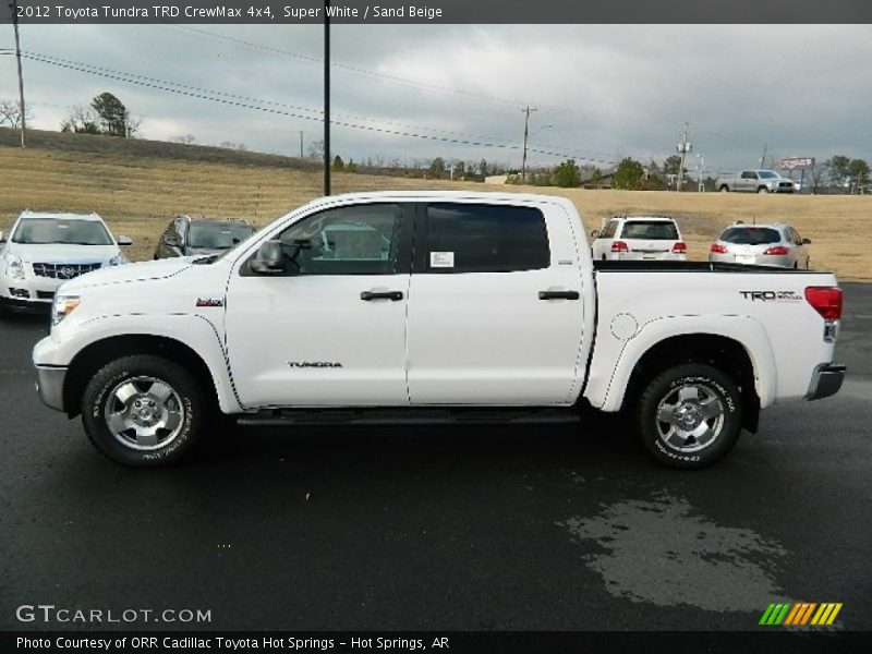 Super White / Sand Beige 2012 Toyota Tundra TRD CrewMax 4x4