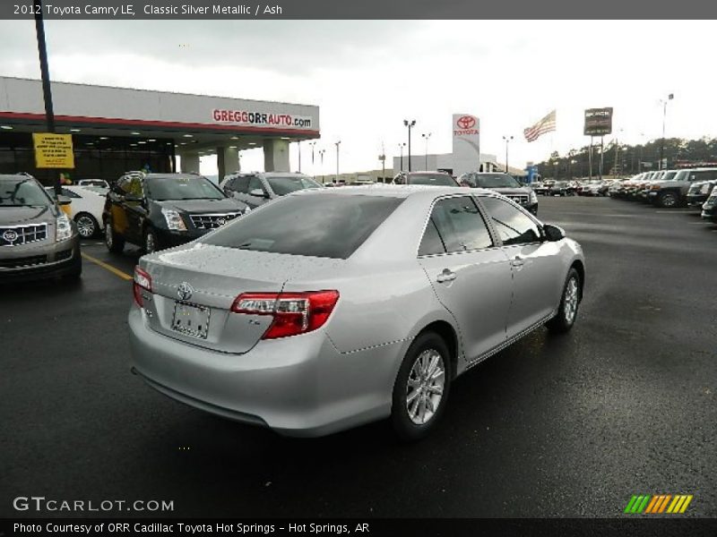 Classic Silver Metallic / Ash 2012 Toyota Camry LE