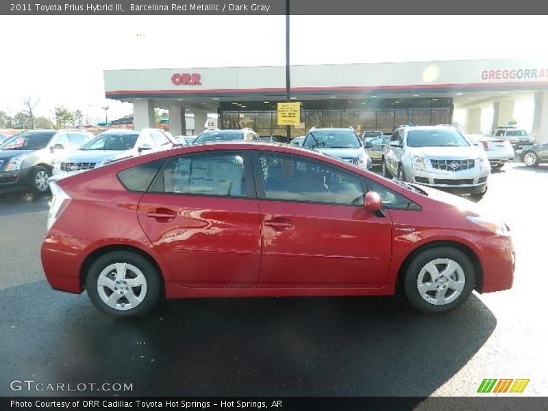 Barcelona Red Metallic / Dark Gray 2011 Toyota Prius Hybrid III