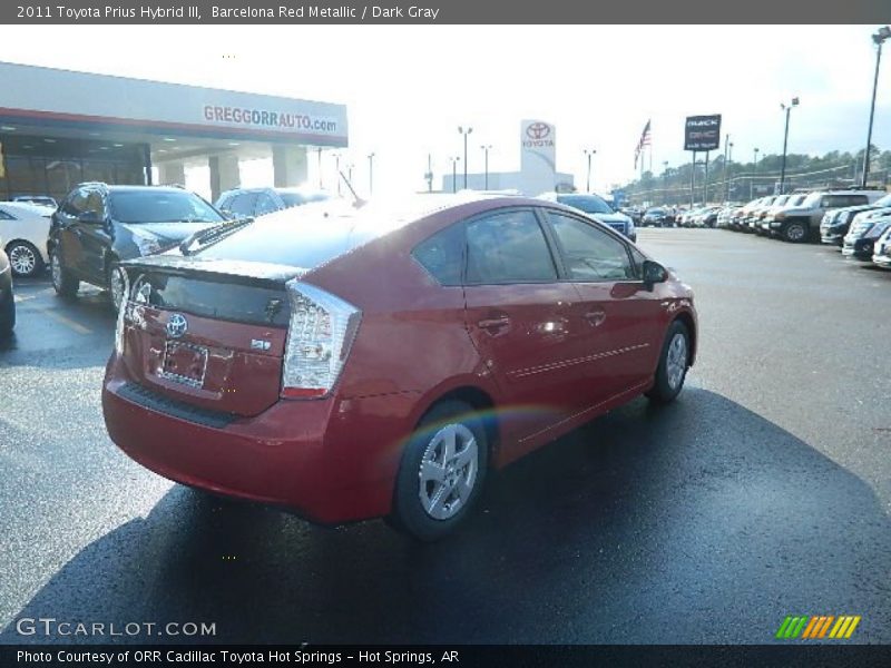Barcelona Red Metallic / Dark Gray 2011 Toyota Prius Hybrid III