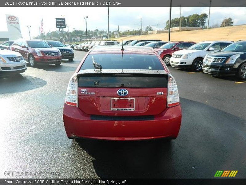 Barcelona Red Metallic / Dark Gray 2011 Toyota Prius Hybrid III