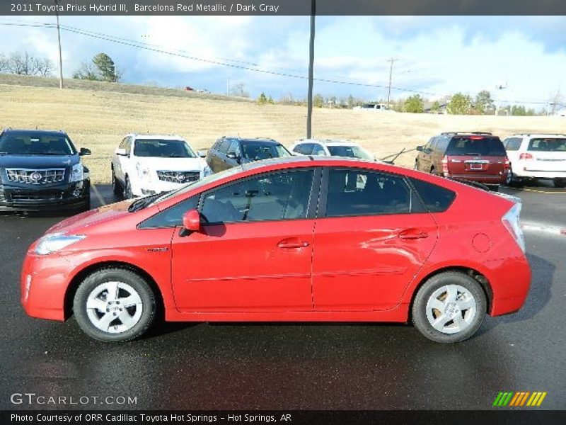 Barcelona Red Metallic / Dark Gray 2011 Toyota Prius Hybrid III
