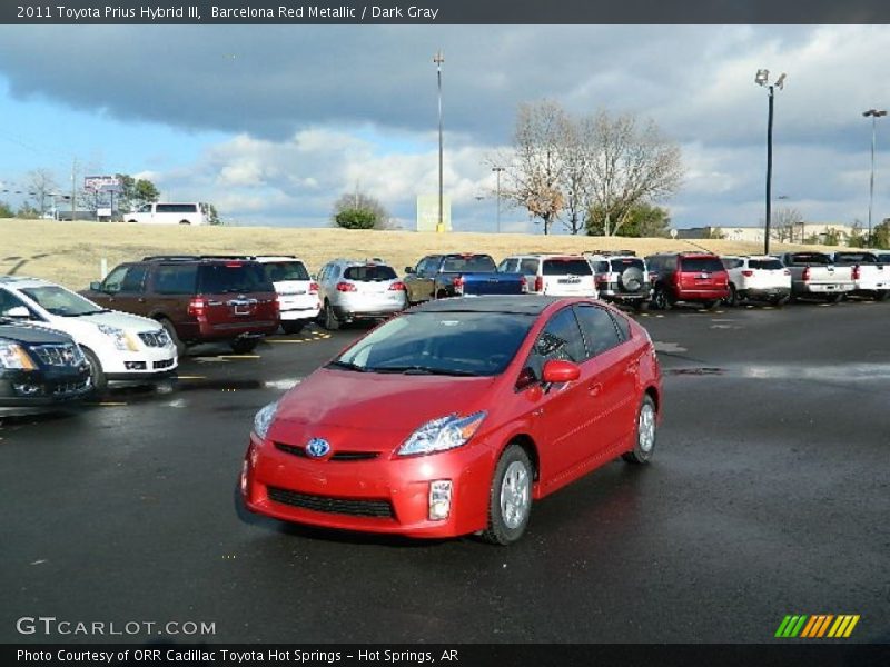 Barcelona Red Metallic / Dark Gray 2011 Toyota Prius Hybrid III