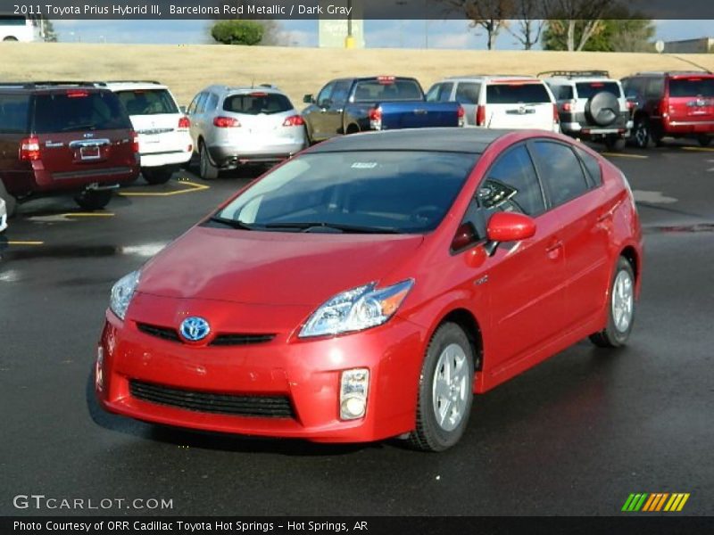 Barcelona Red Metallic / Dark Gray 2011 Toyota Prius Hybrid III
