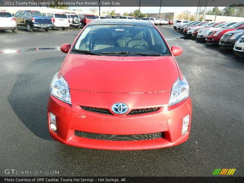 Barcelona Red Metallic / Dark Gray 2011 Toyota Prius Hybrid III