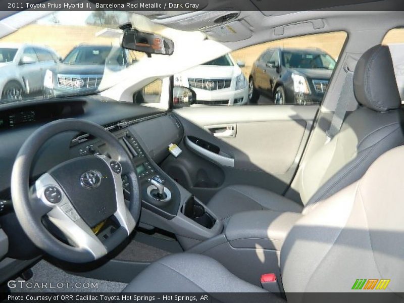 Barcelona Red Metallic / Dark Gray 2011 Toyota Prius Hybrid III
