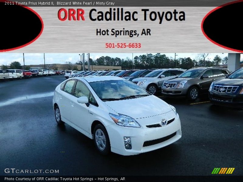 Blizzard White Pearl / Misty Gray 2011 Toyota Prius Hybrid II