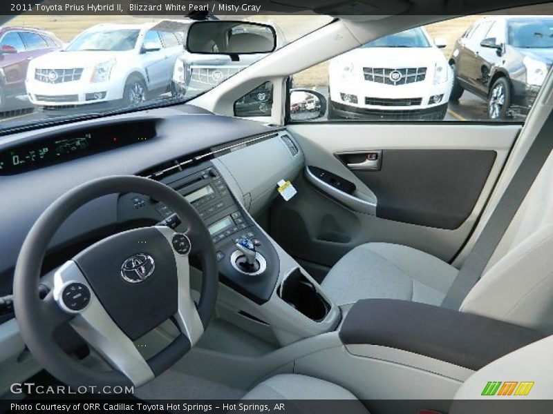 Blizzard White Pearl / Misty Gray 2011 Toyota Prius Hybrid II
