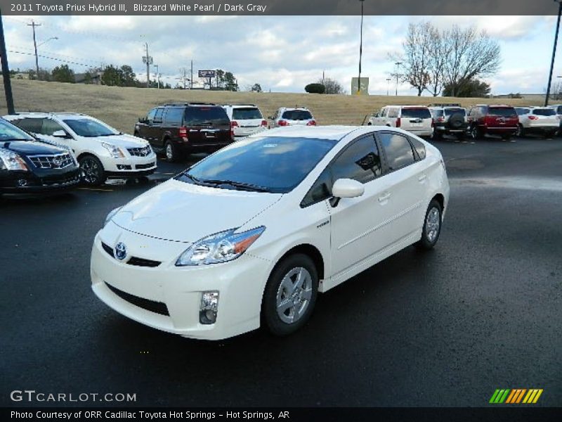 Blizzard White Pearl / Dark Gray 2011 Toyota Prius Hybrid III