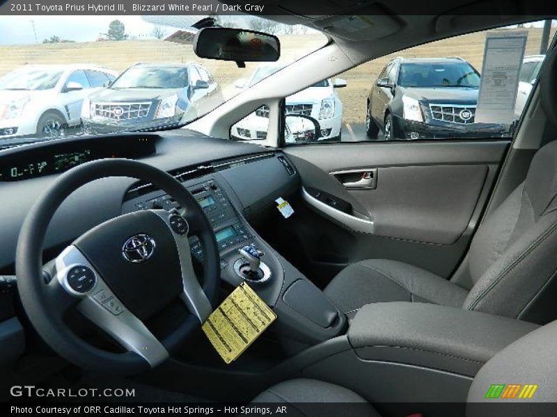 Blizzard White Pearl / Dark Gray 2011 Toyota Prius Hybrid III
