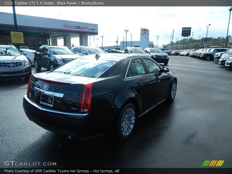 Black Raven / Ebony/Ebony 2012 Cadillac CTS 3.6 Sedan
