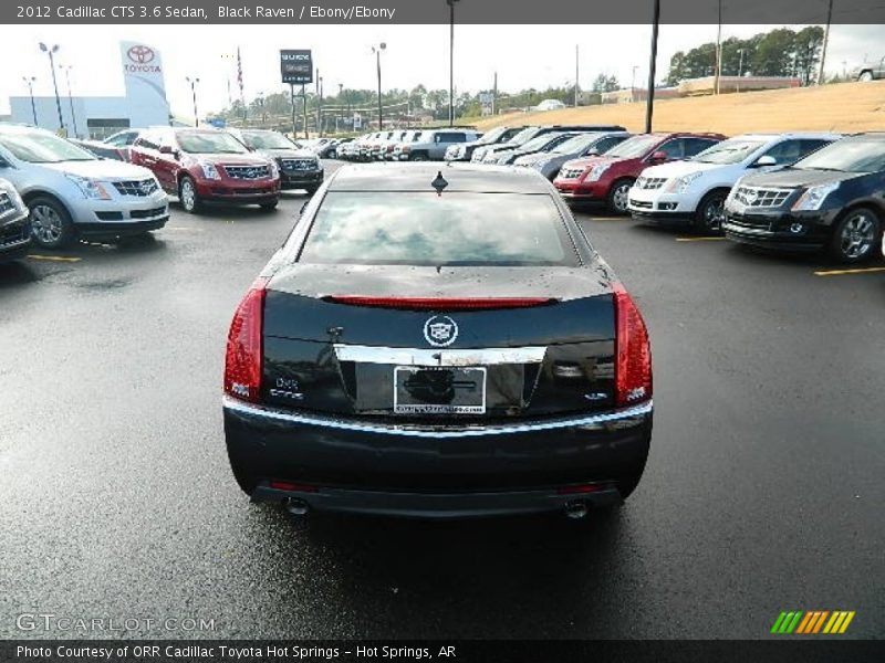 Black Raven / Ebony/Ebony 2012 Cadillac CTS 3.6 Sedan