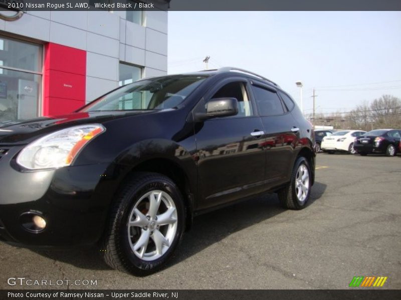 Wicked Black / Black 2010 Nissan Rogue SL AWD