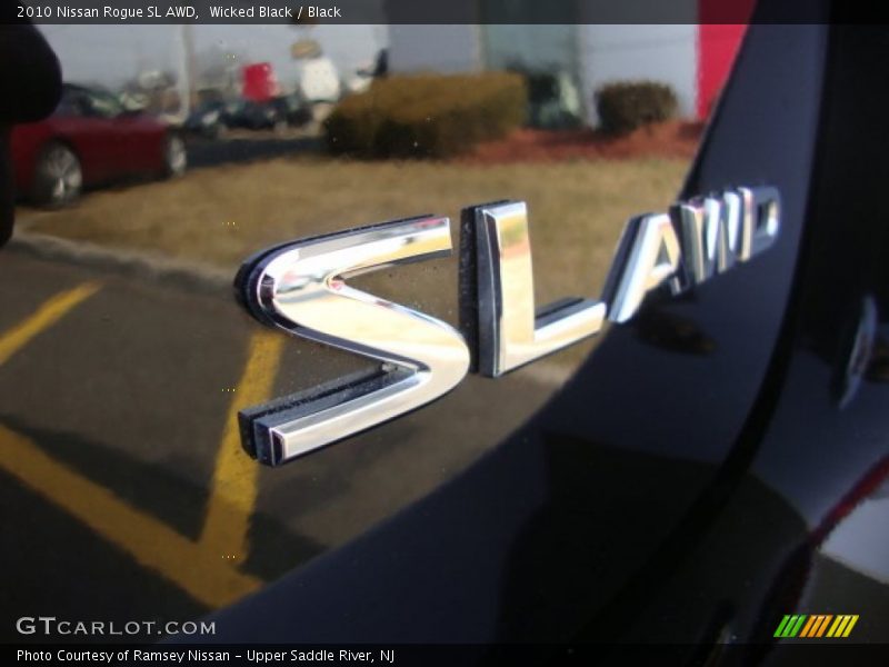 Wicked Black / Black 2010 Nissan Rogue SL AWD