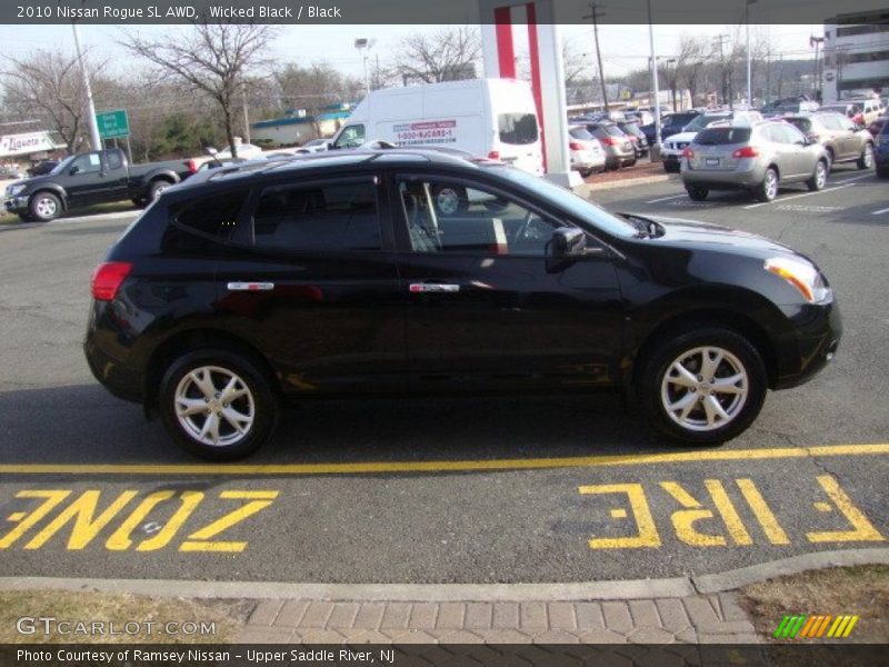 Wicked Black / Black 2010 Nissan Rogue SL AWD