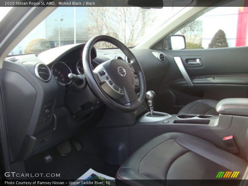 Wicked Black / Black 2010 Nissan Rogue SL AWD