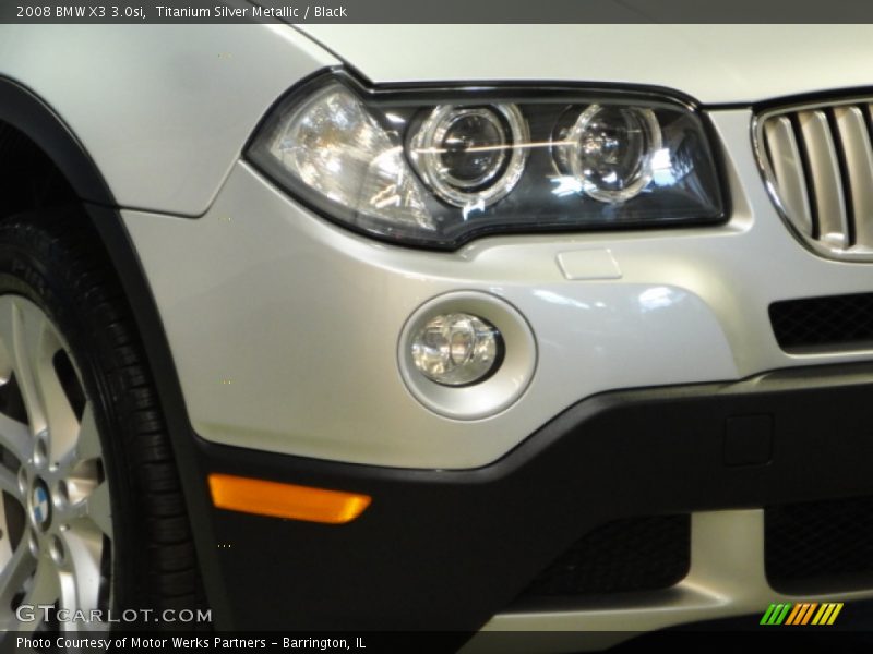 Titanium Silver Metallic / Black 2008 BMW X3 3.0si