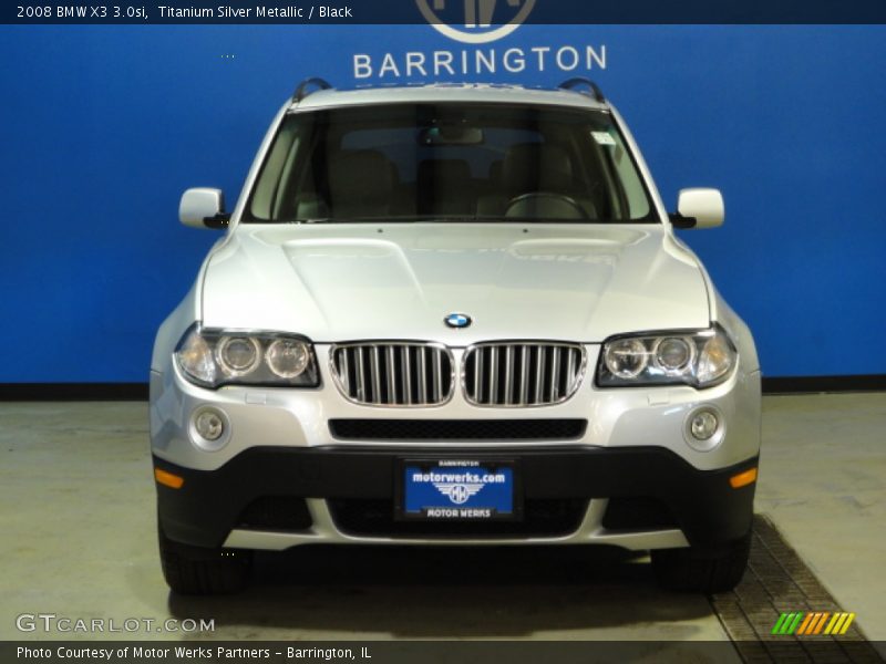 Titanium Silver Metallic / Black 2008 BMW X3 3.0si