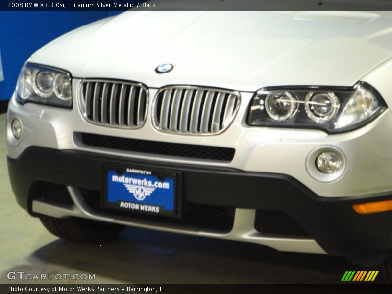 Titanium Silver Metallic / Black 2008 BMW X3 3.0si