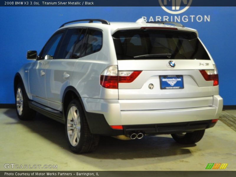Titanium Silver Metallic / Black 2008 BMW X3 3.0si