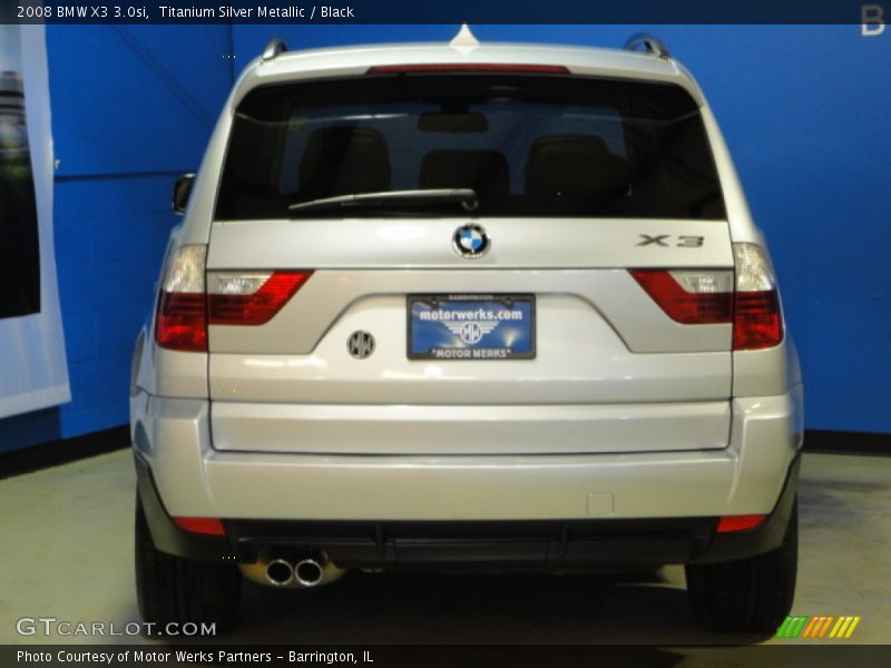 Titanium Silver Metallic / Black 2008 BMW X3 3.0si