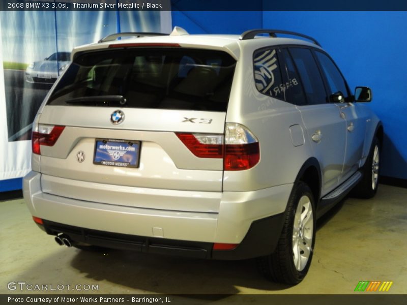 Titanium Silver Metallic / Black 2008 BMW X3 3.0si