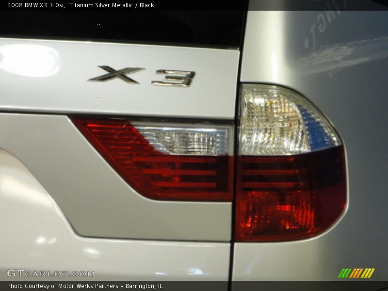 Titanium Silver Metallic / Black 2008 BMW X3 3.0si