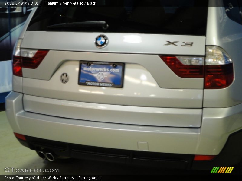 Titanium Silver Metallic / Black 2008 BMW X3 3.0si