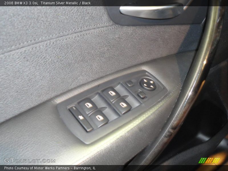 Titanium Silver Metallic / Black 2008 BMW X3 3.0si