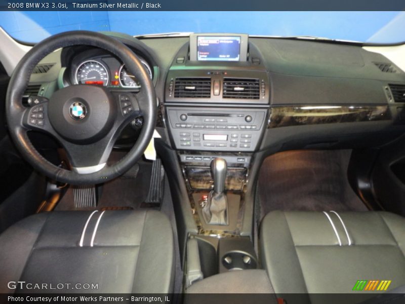 Titanium Silver Metallic / Black 2008 BMW X3 3.0si