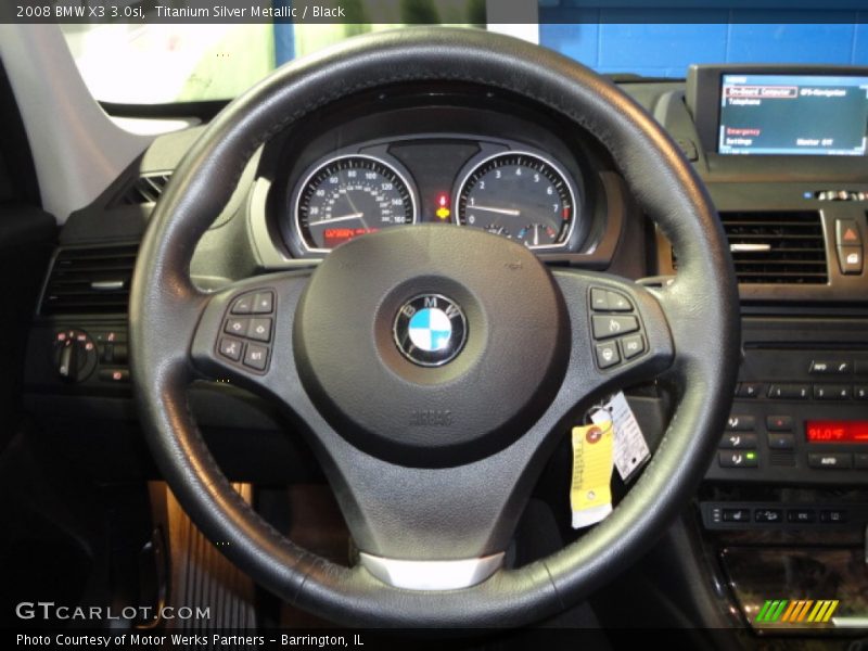 Titanium Silver Metallic / Black 2008 BMW X3 3.0si