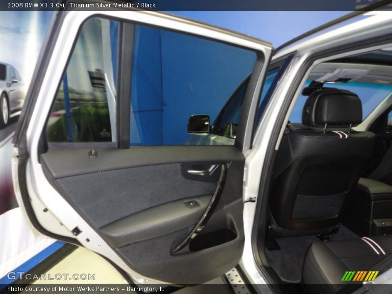 Titanium Silver Metallic / Black 2008 BMW X3 3.0si
