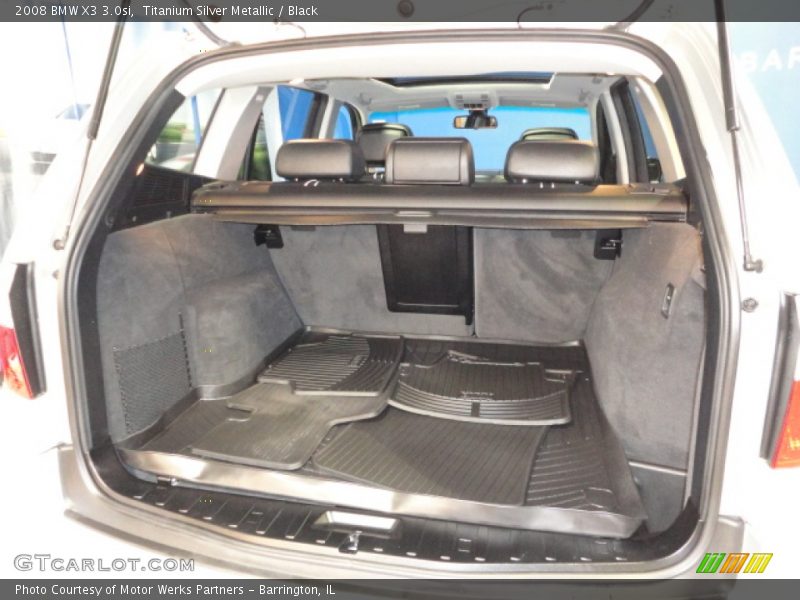 Titanium Silver Metallic / Black 2008 BMW X3 3.0si