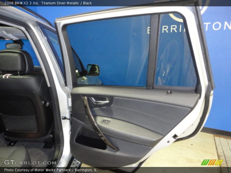 Titanium Silver Metallic / Black 2008 BMW X3 3.0si