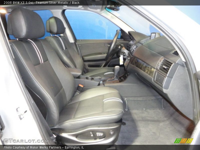 Titanium Silver Metallic / Black 2008 BMW X3 3.0si