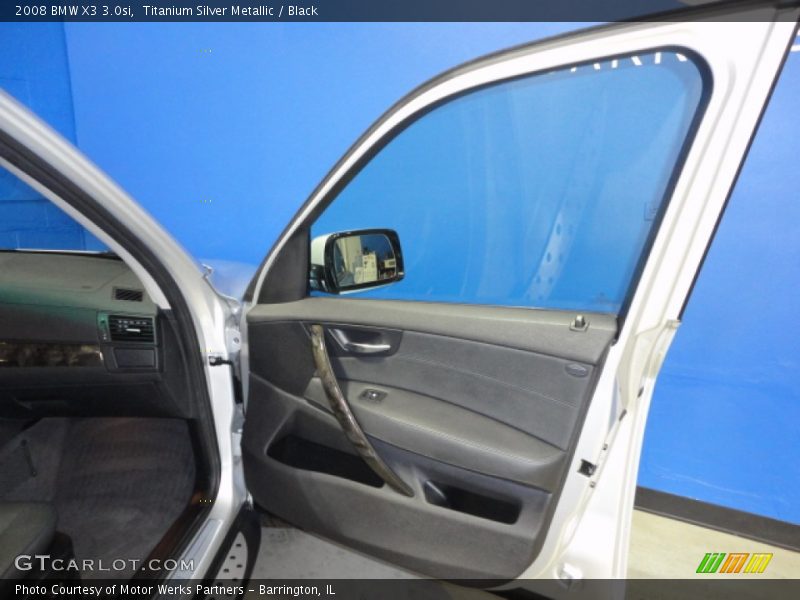 Titanium Silver Metallic / Black 2008 BMW X3 3.0si