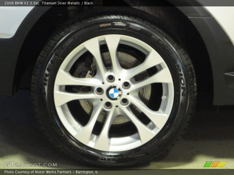 Titanium Silver Metallic / Black 2008 BMW X3 3.0si