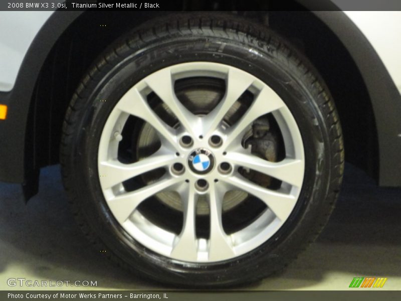 Titanium Silver Metallic / Black 2008 BMW X3 3.0si