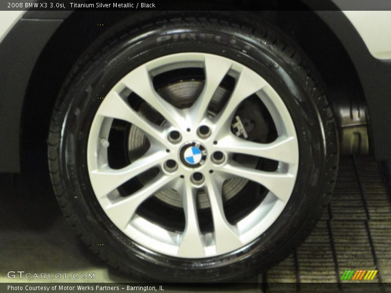 Titanium Silver Metallic / Black 2008 BMW X3 3.0si