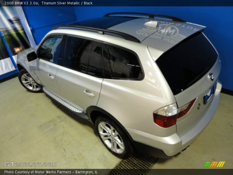 Titanium Silver Metallic / Black 2008 BMW X3 3.0si