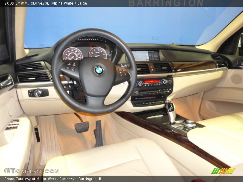 Alpine White / Beige 2009 BMW X5 xDrive30i