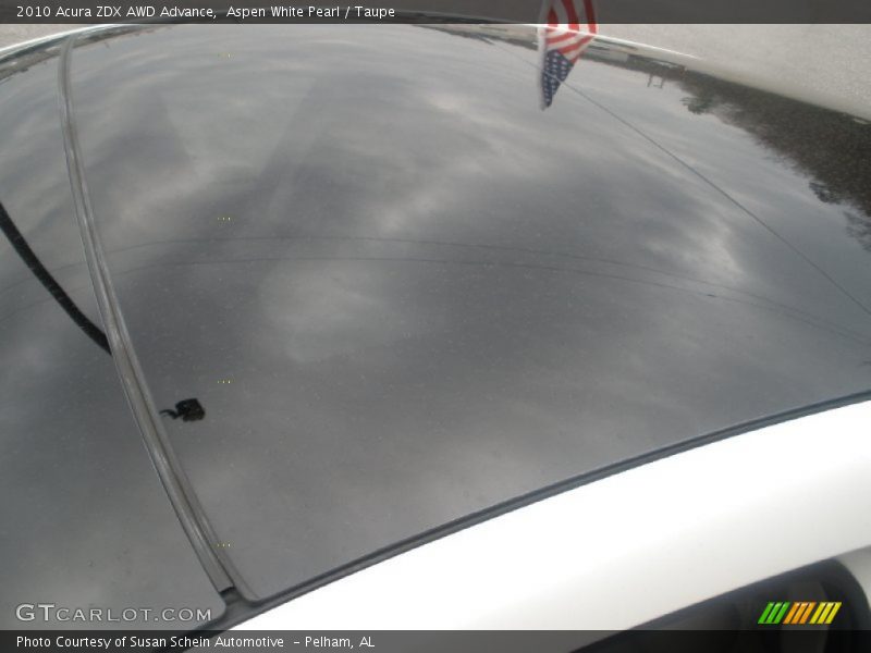 Aspen White Pearl / Taupe 2010 Acura ZDX AWD Advance