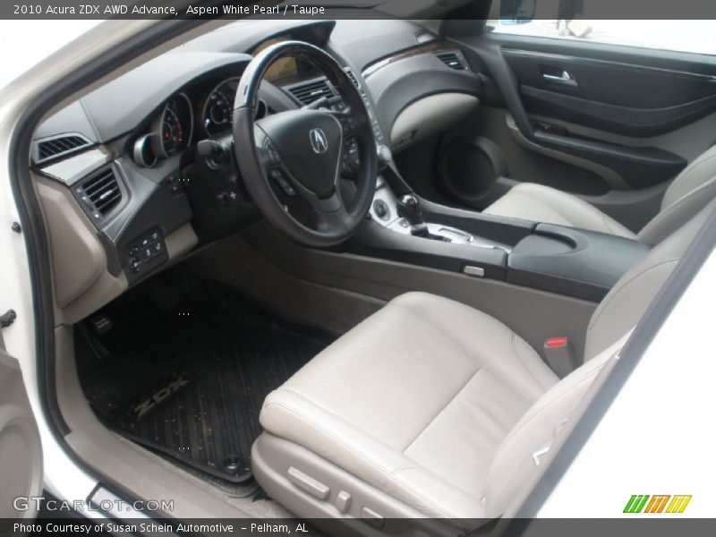 Aspen White Pearl / Taupe 2010 Acura ZDX AWD Advance