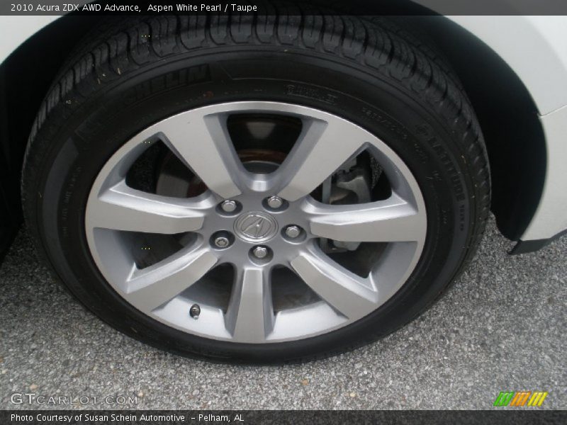 Aspen White Pearl / Taupe 2010 Acura ZDX AWD Advance