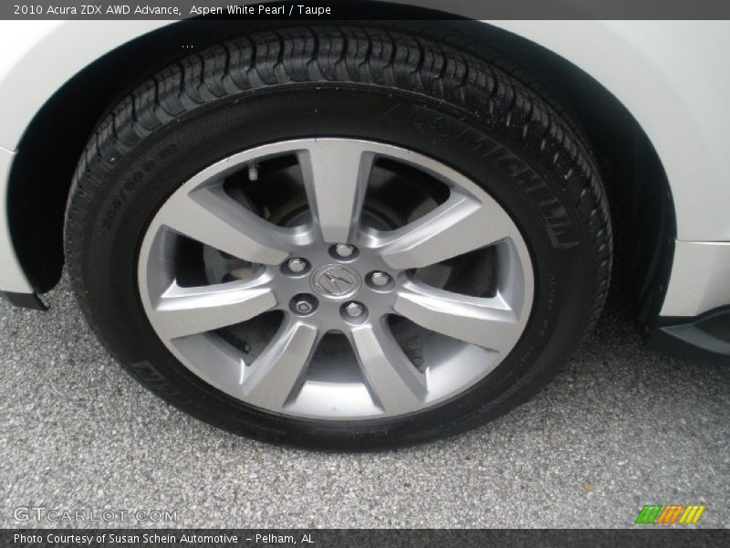 Aspen White Pearl / Taupe 2010 Acura ZDX AWD Advance