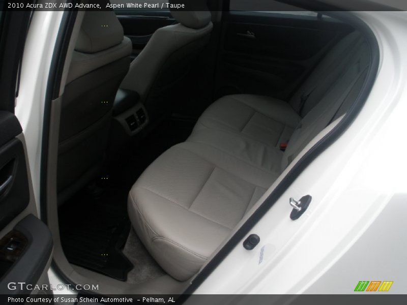 Aspen White Pearl / Taupe 2010 Acura ZDX AWD Advance