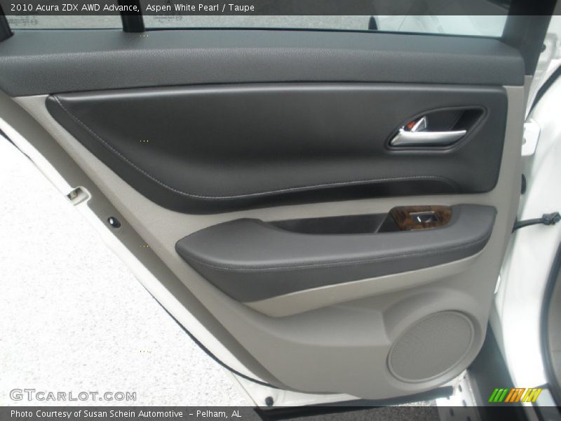 Aspen White Pearl / Taupe 2010 Acura ZDX AWD Advance