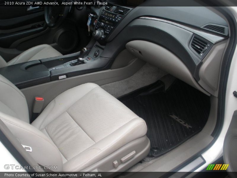 Aspen White Pearl / Taupe 2010 Acura ZDX AWD Advance