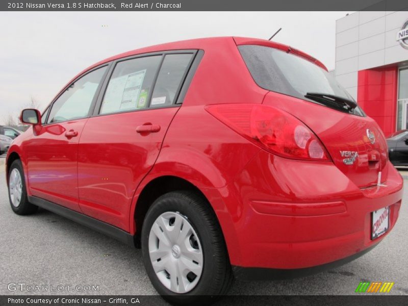 Red Alert / Charcoal 2012 Nissan Versa 1.8 S Hatchback